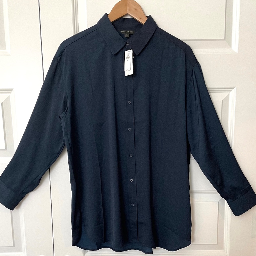 Banana Republic Silky Oversized Shirt NWT